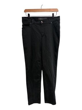 Dismero Women’s Black Straight Leg Mid-Rise Pants Made in Italy 31